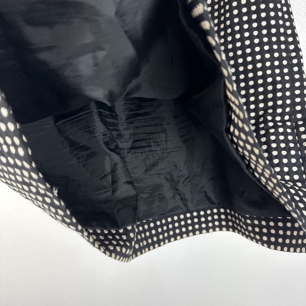 J.Crew Women's 6 Pull On Knit Mini Skirt Black Cream Polka-dot EUC Length 17" - Picture 5 of 10